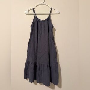 Universal Thread Blue Tiered Mini Dress Size Small • Gauze Cotton Boho
